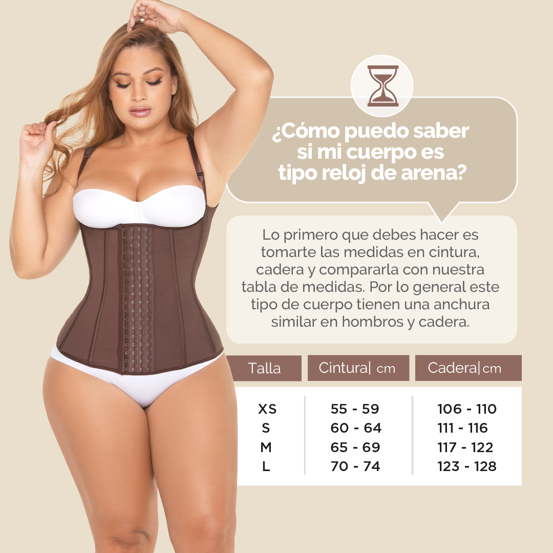 Faja Colombiana Modeladora Reloj de Arena RA005 con alta compresión, especial para cintura pequeña y caderas grandes, ideal para postoperatorio y uso diario.