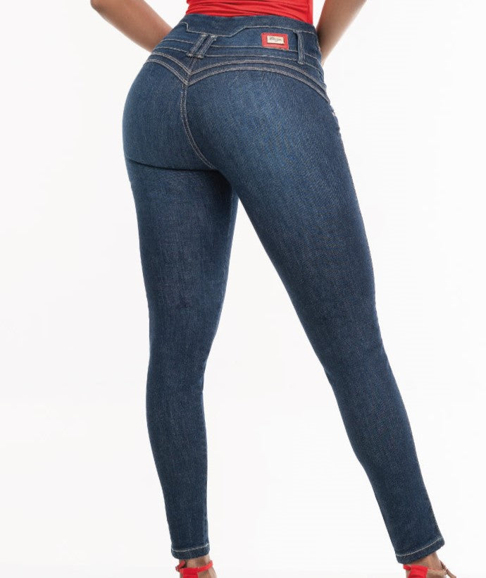 Jeans Colombiano Push Up Tiro Alto Levanta Cola 1066A