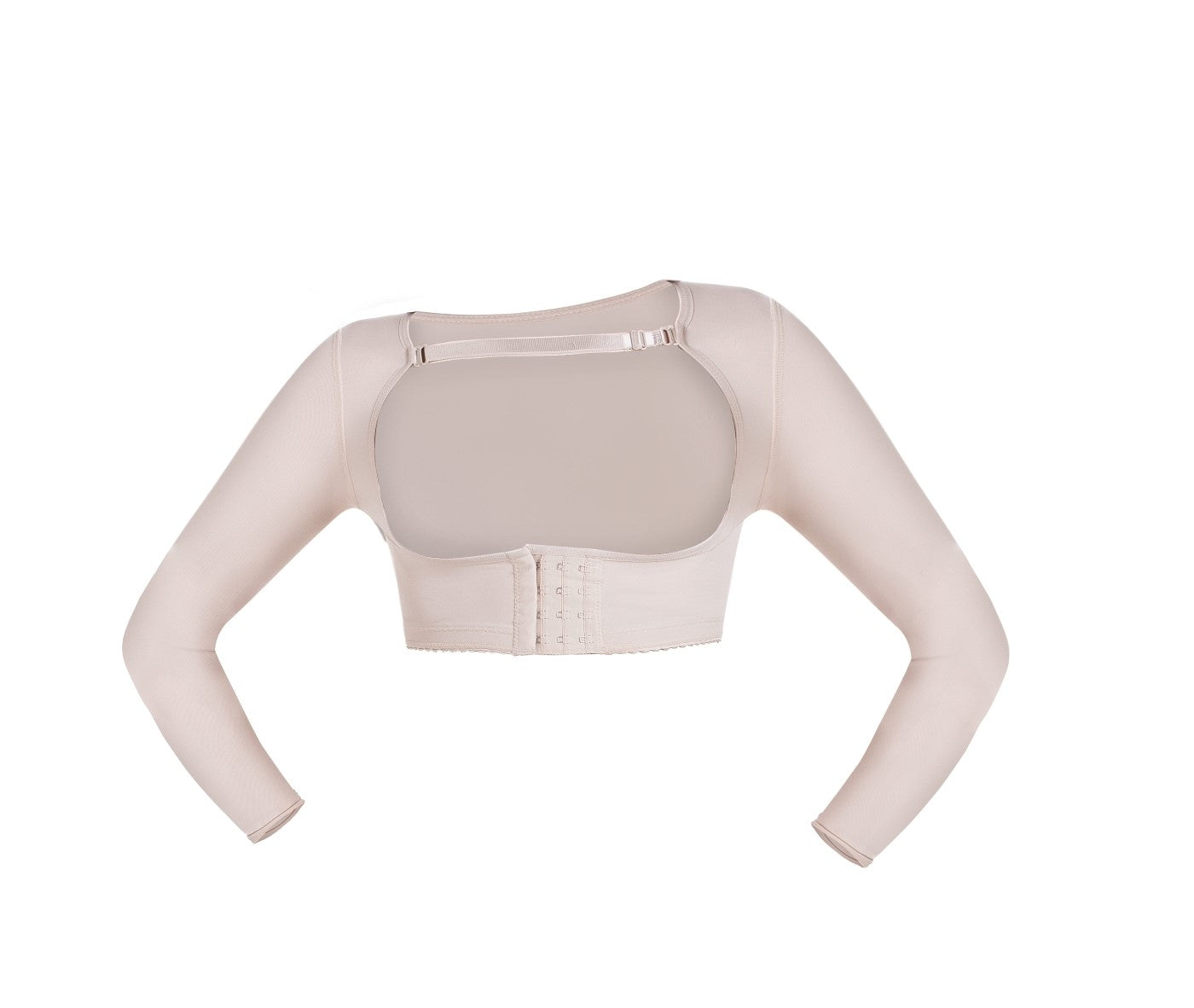 Chaleco postquirúrgico con mangas largas y corrector de postura, ideal para moldear brazos y espalda tras cirugía estética con compresión alta."

¿Quieres que sigamos con otro producto