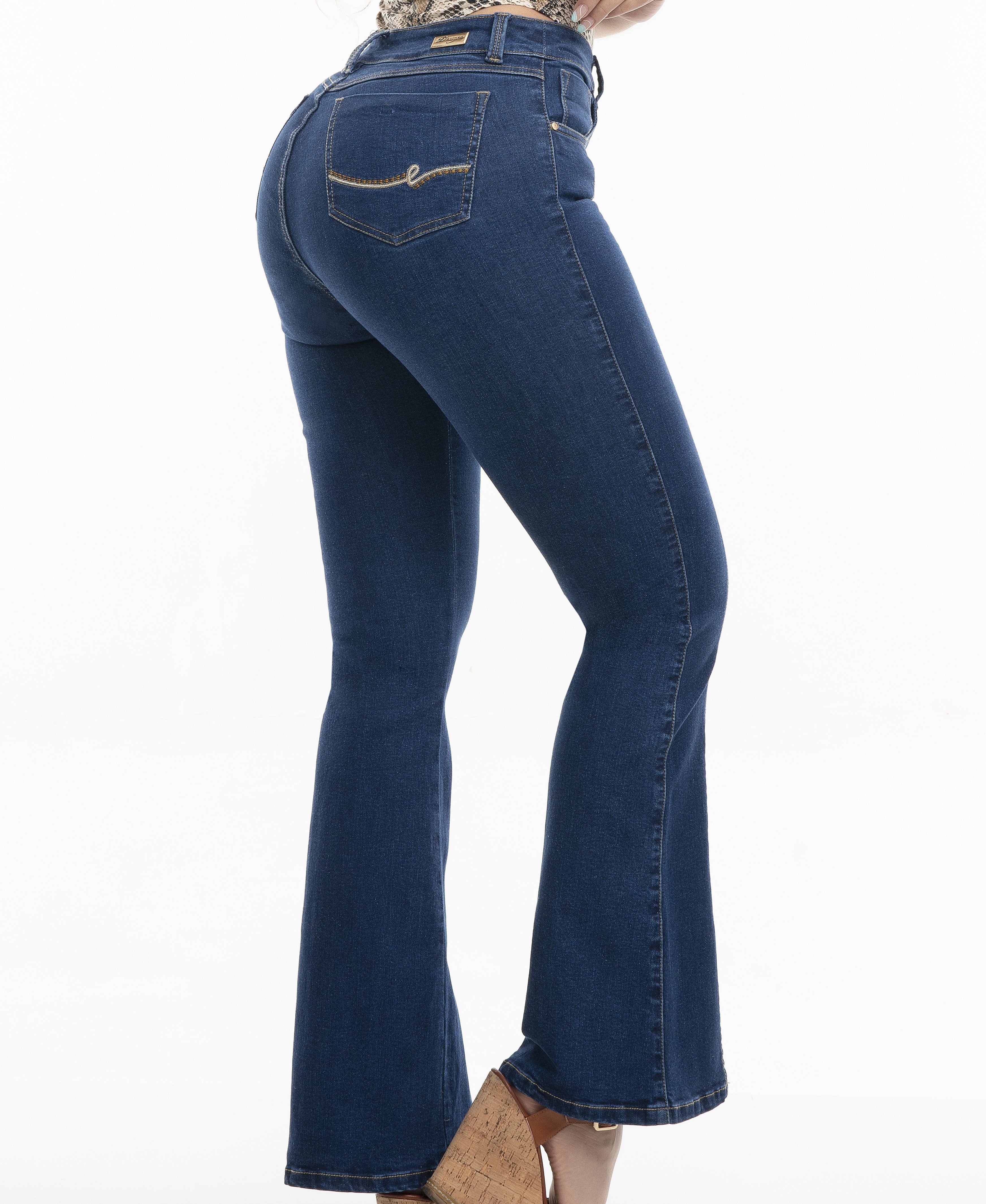 Jeans Colombiano Push Up Tiro Alto Levanta Cola 1150