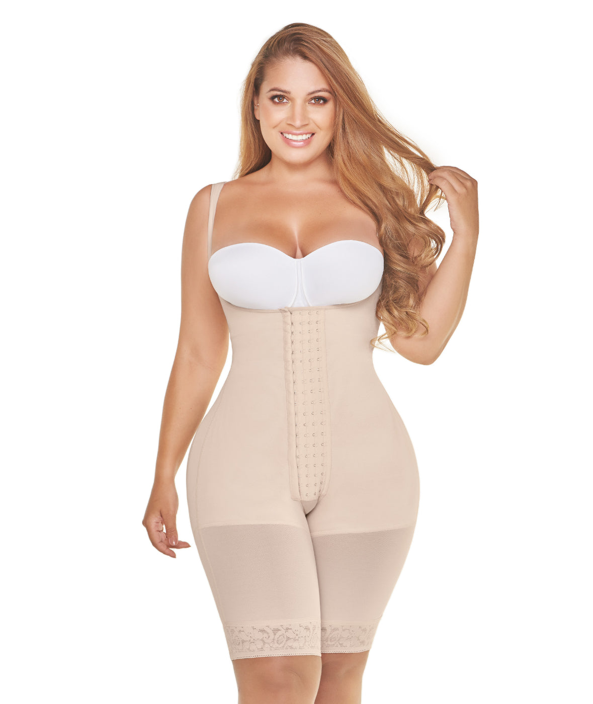 Faja Colombiana Modeladora Reloj de Arena RA005 con alta compresión, especial para cintura pequeña y caderas grandes, ideal para postoperatorio y uso diario.
