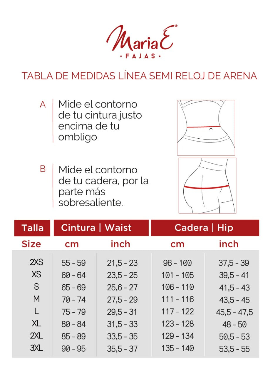 Faja Colombiana Semi Reloj de Arena 9277 de alta compresión, ideal para moldear cintura pequeña y caderas amplias en postoperatorio o uso diario.